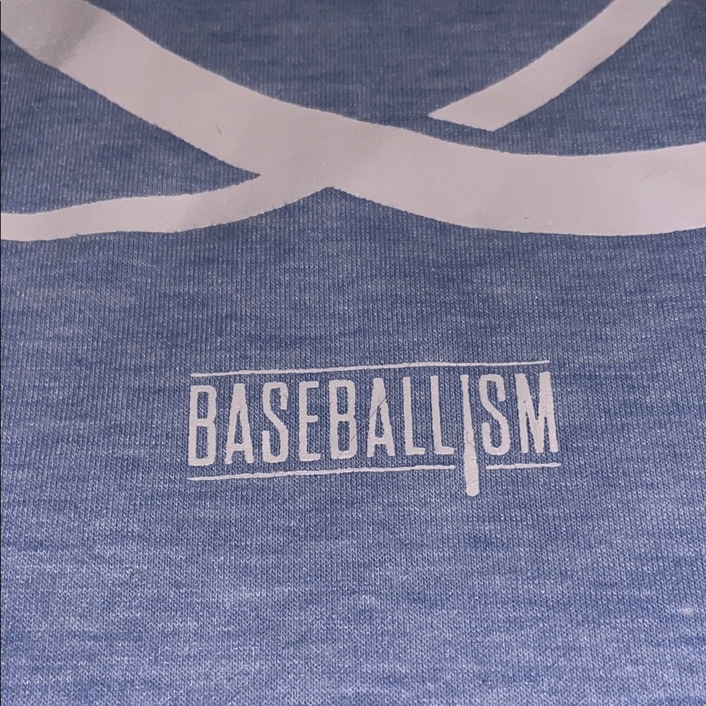 Baseballism Blue Heart Short Sleeve Tee - Picture 2 of 5